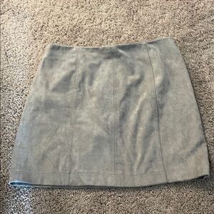 Suede style mini skirt